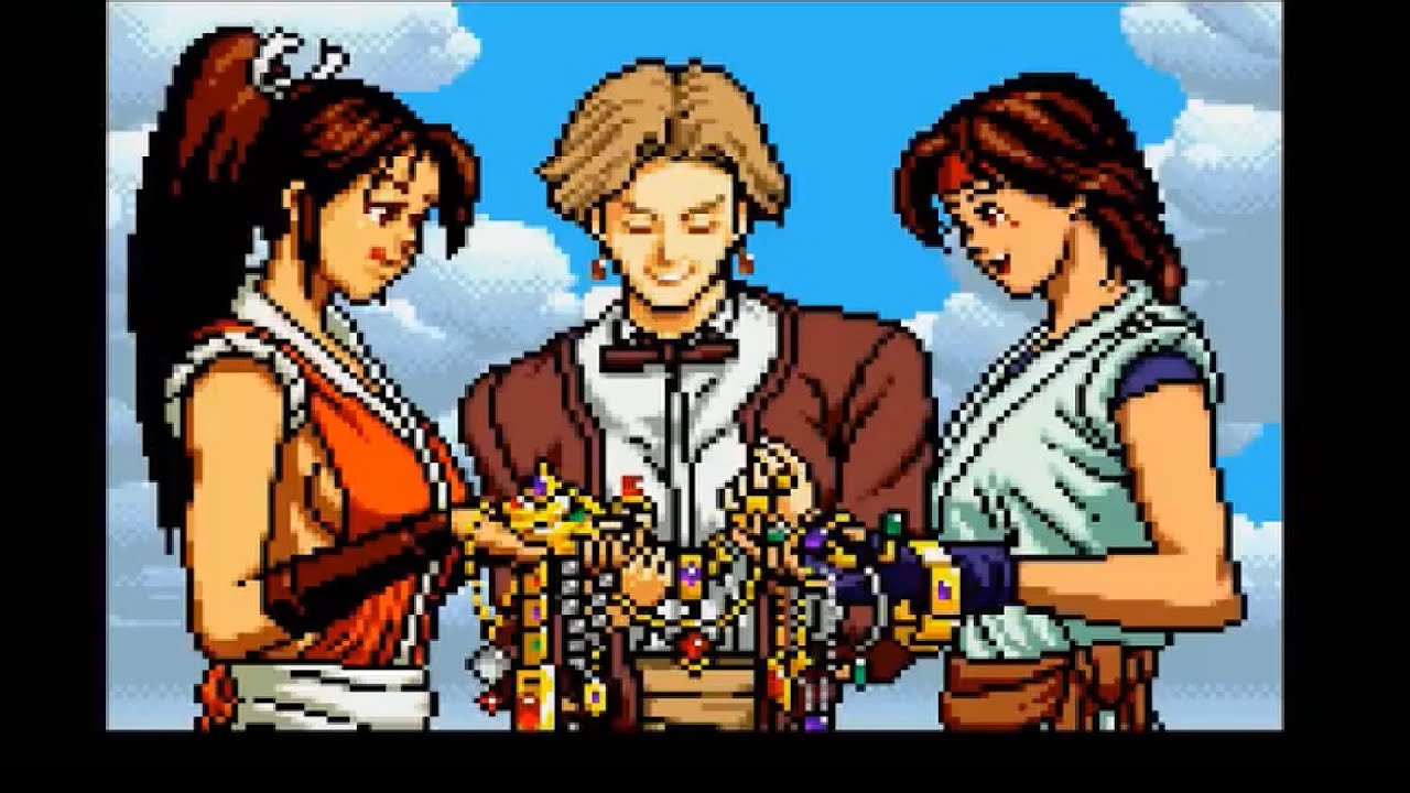 MAI , YURI AND KING STEAL RUGAL 💲$💲 KOF 94 ENDING ( THE KING OF FIGHTERS ) WOMEN TEAM