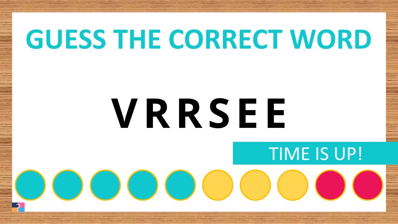 Guess the Correct Word! Unscramble in Record Time! 6 Letters | Agent Quiz