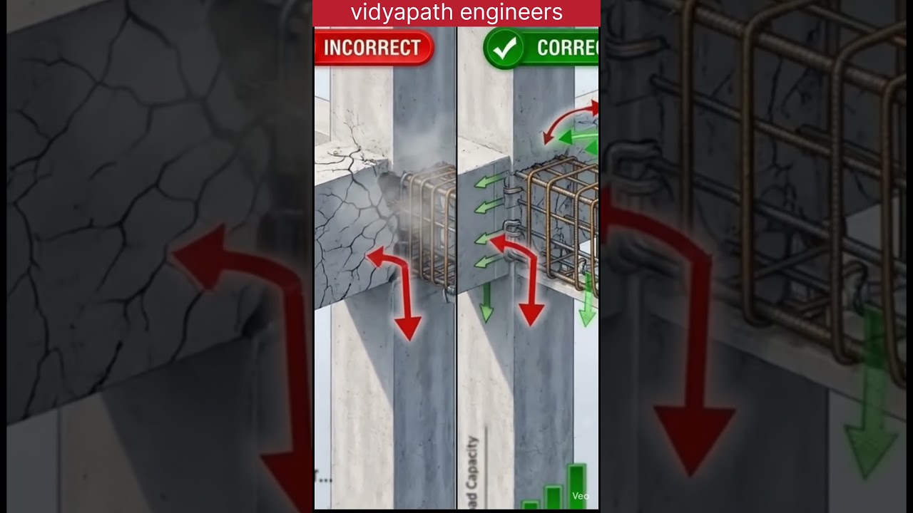 Beam Column Joint Reinforcement | Correct vs Incorrect Method #vidyapathengineers