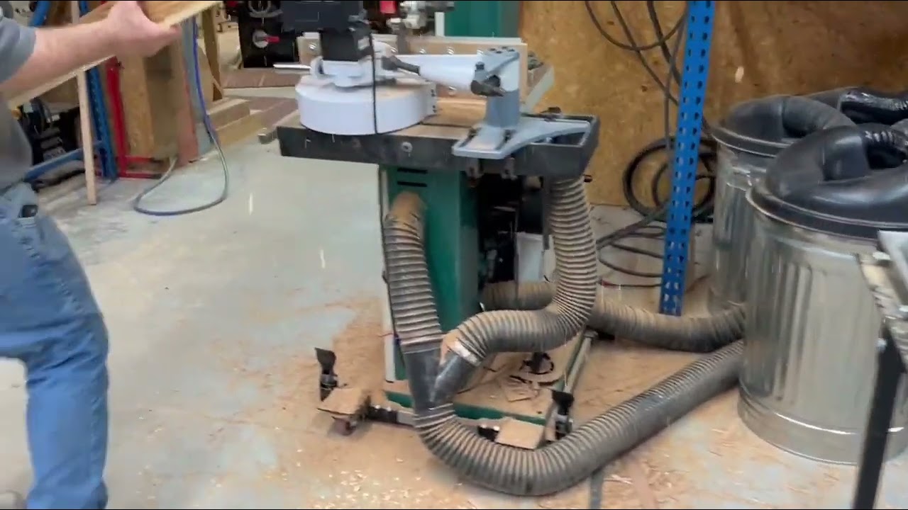Making cypress bevel siding.