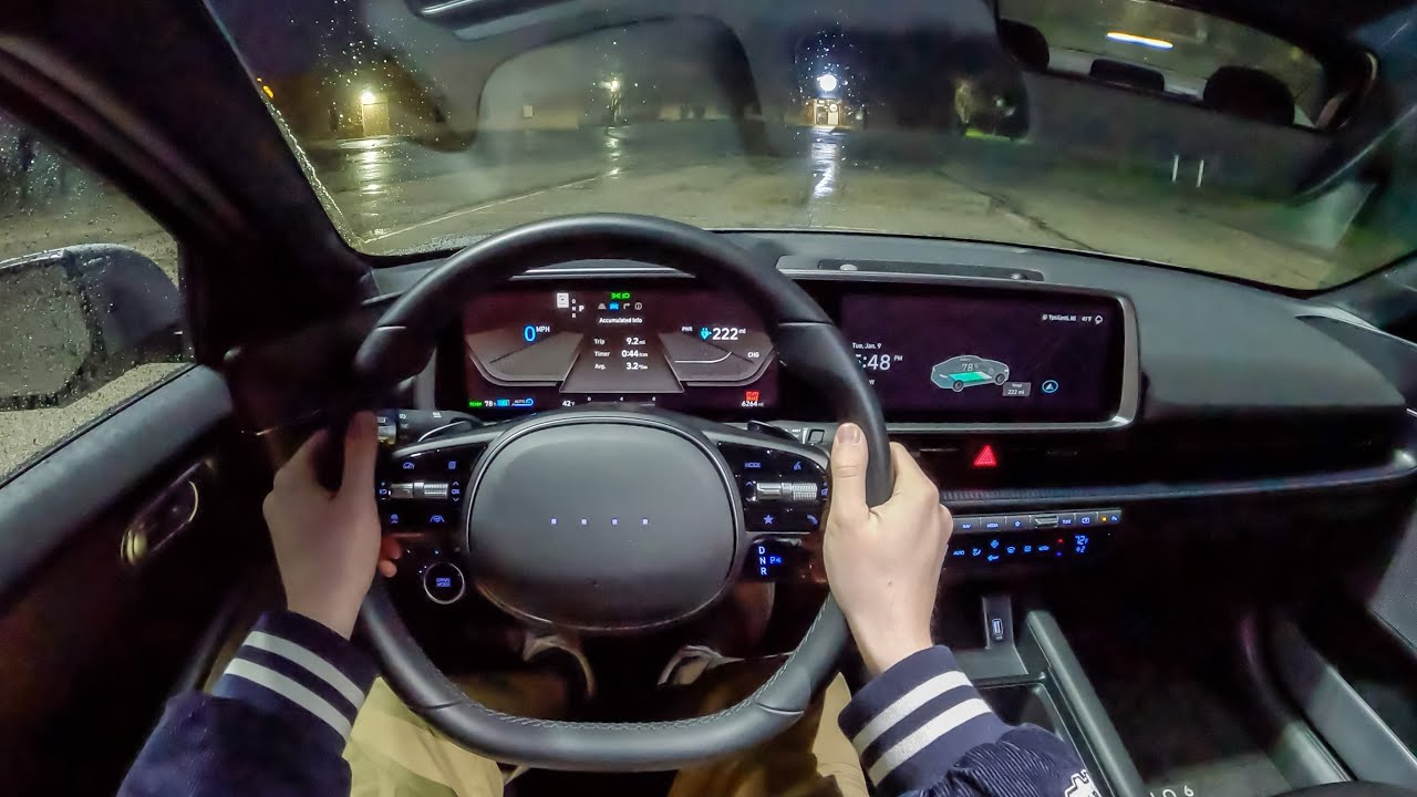 2023 Hyundai Ioniq 6 SE - POV Night Drive (Binaural Audio)