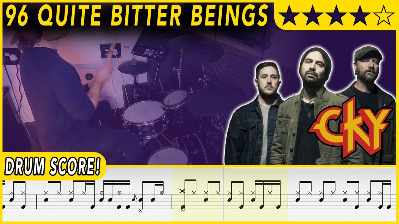 96 Quite Bitter Beings - CKY | DRUM SCORE Sheet Music | #432 DRUMSCRIBE