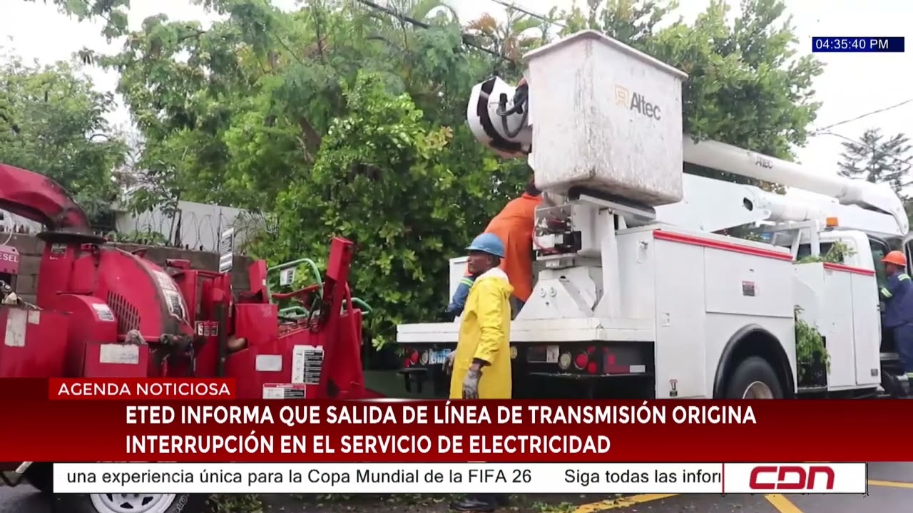 ETED informa que salida de línea de transmisión origina interrupción en el servicio de electricidad