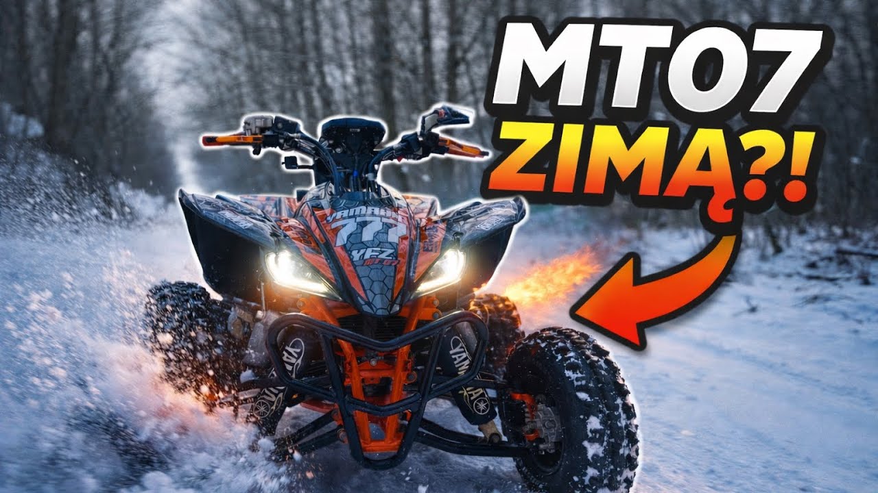 TEN QUAD TO TOTALNE SZALEŃSTWO | MT-07 ZIMĄ + DRIFT 🚀🔥❄️