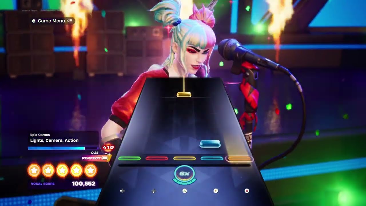 Lights, Camera, Action by Epic games flawless vocals chart
