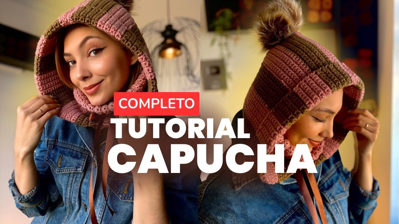 Aprende a tejer una CUELLO CON CAPUCHA paso a paso - Balaclava a Crochet