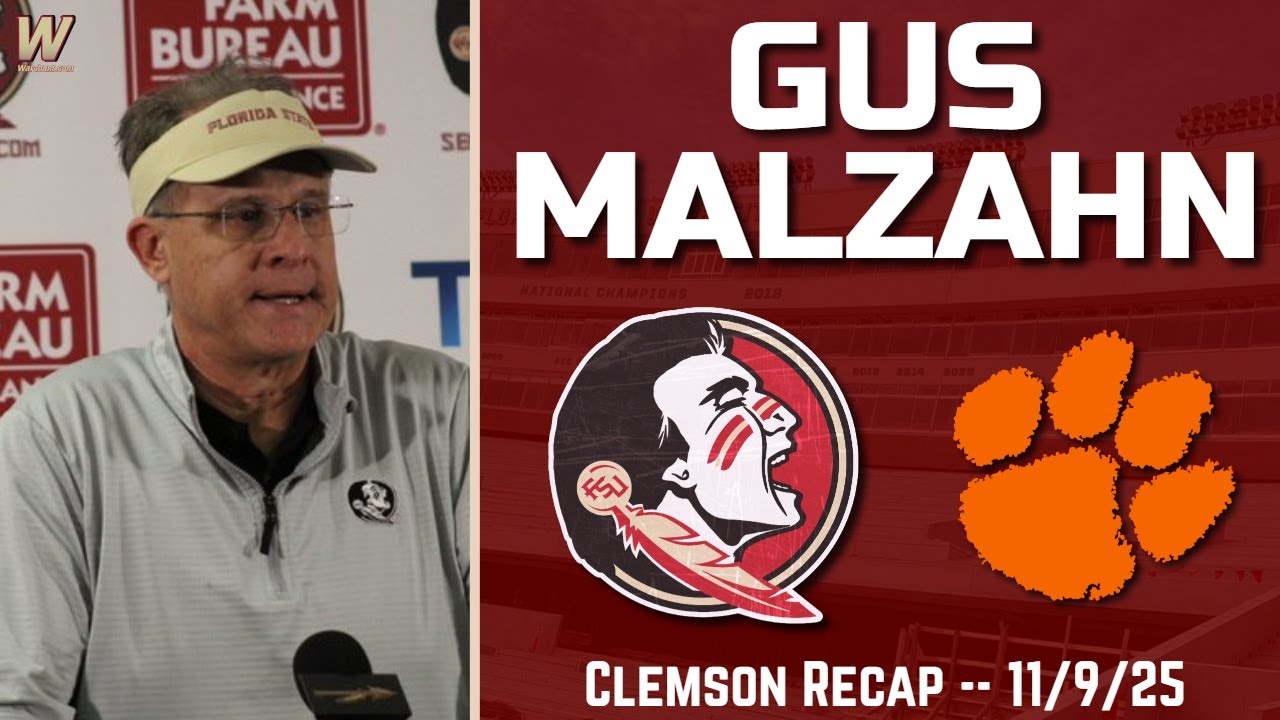 Гас Малзан, FSU Clemson, обзор матча 11-9-25 | FSU Football | Florida State Football | Warchant TV