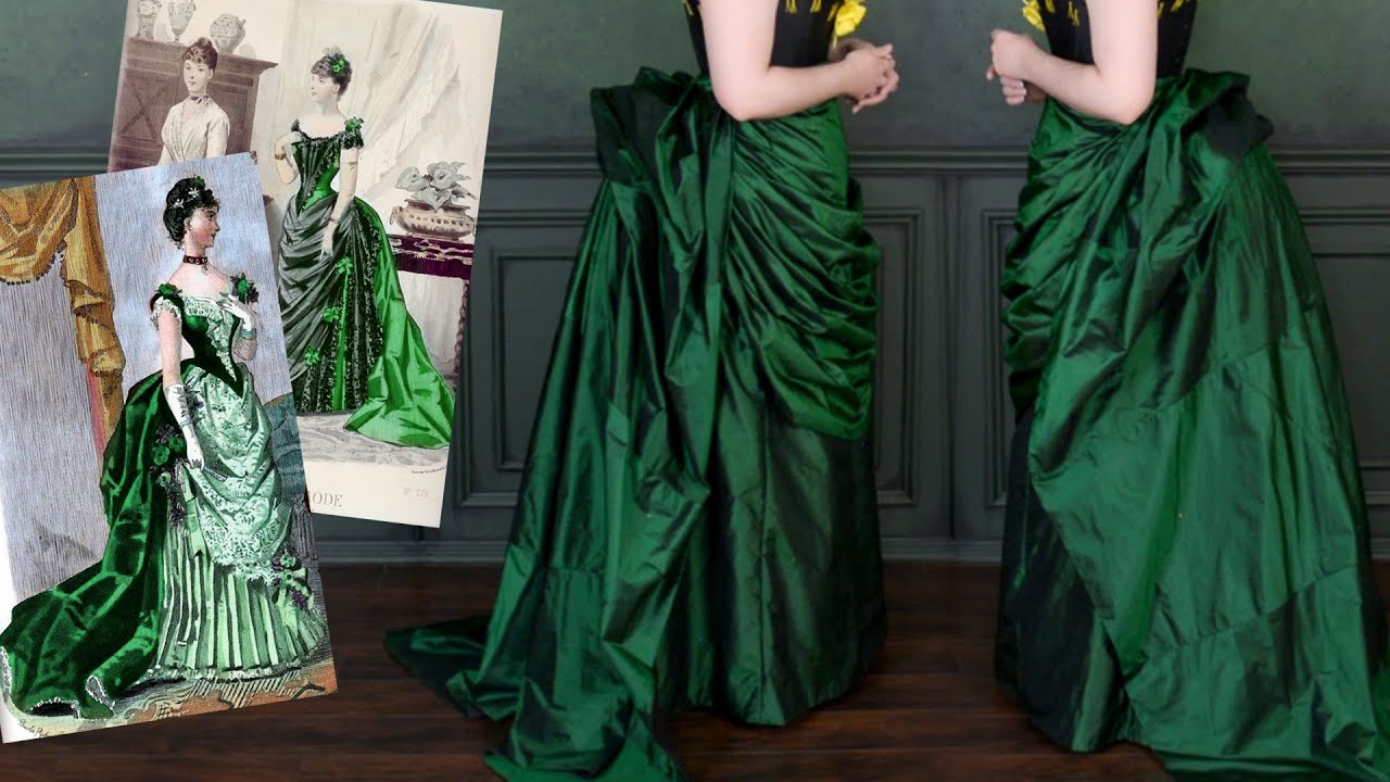 Making a Trained Victorian Overskirt & Bustle Ruffle