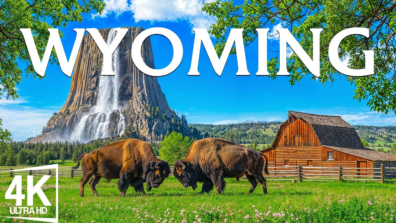 Wyoming 4K - Yellowstone Geysers, Grand Teton Peaks & Endless Prairie Skies | Wild West Dream