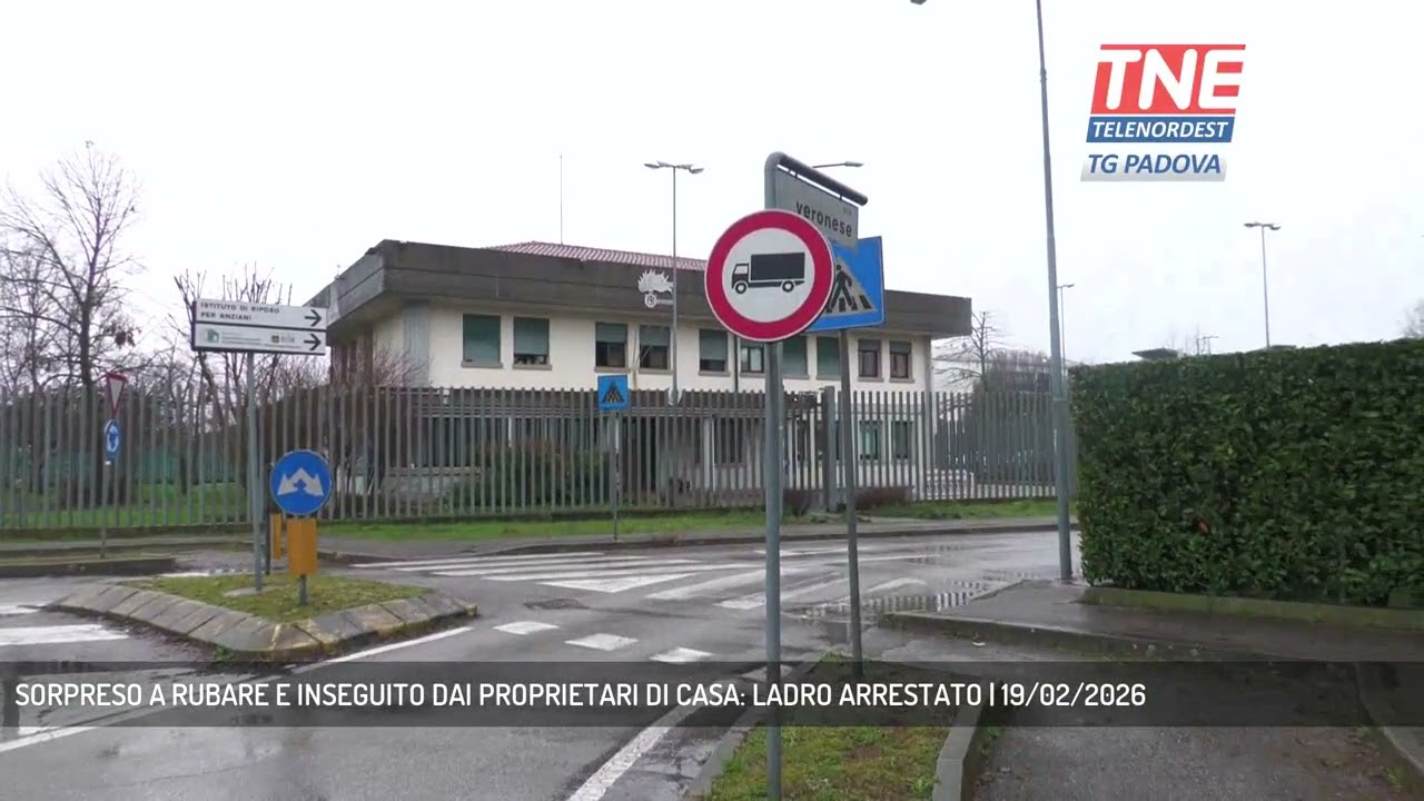 SORPRESO A RUBARE E INSEGUITO DAI PROPRIETARI DI CASA: LADRO ARRESTATO | 19/02/2026