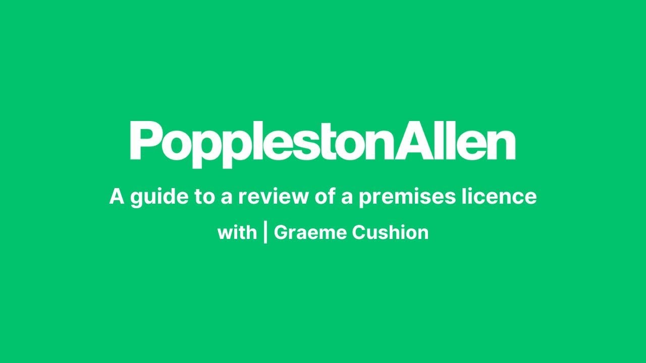 Understanding a premises licence review