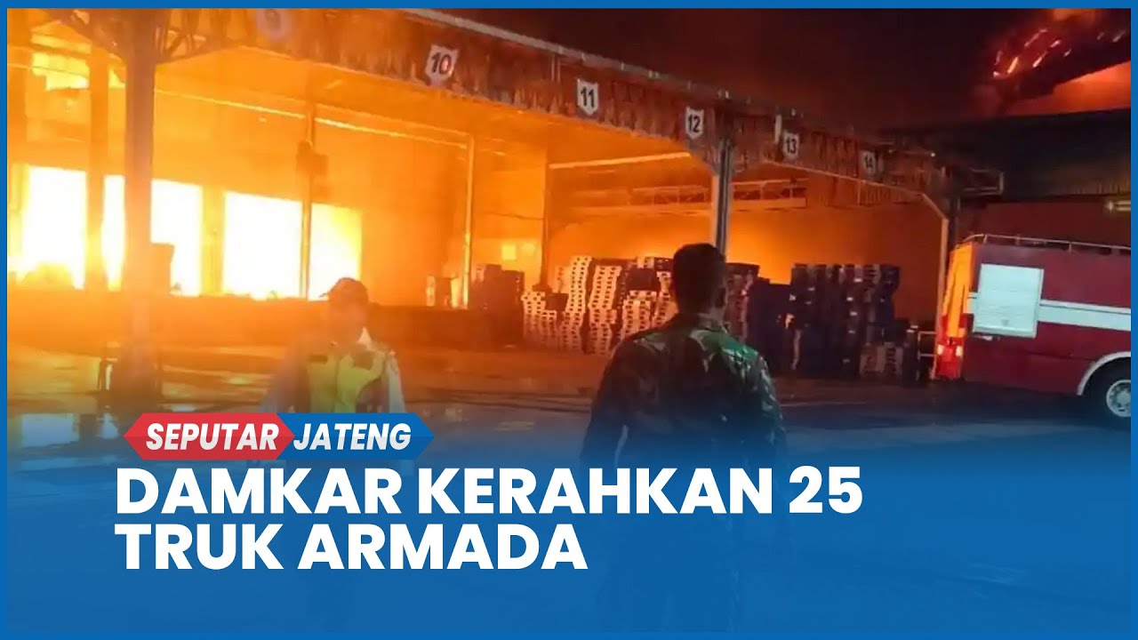 Kebakaran Gudang Pabrik Dua Kelinci Damkar Pati Kerahkan 25 Truk Armada