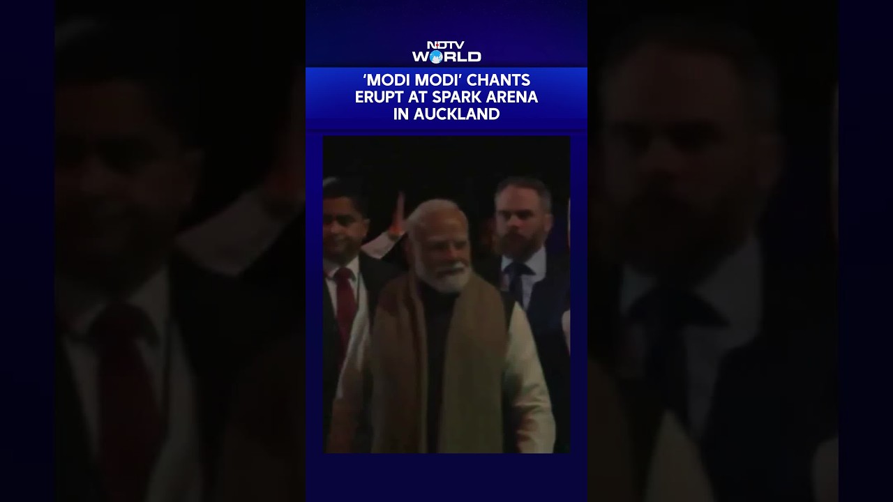 Премьер-министр Моди в Новой Зеландии | В Окленде на Spark Arena скандируют &laquo;Моди, Моди&raquo;