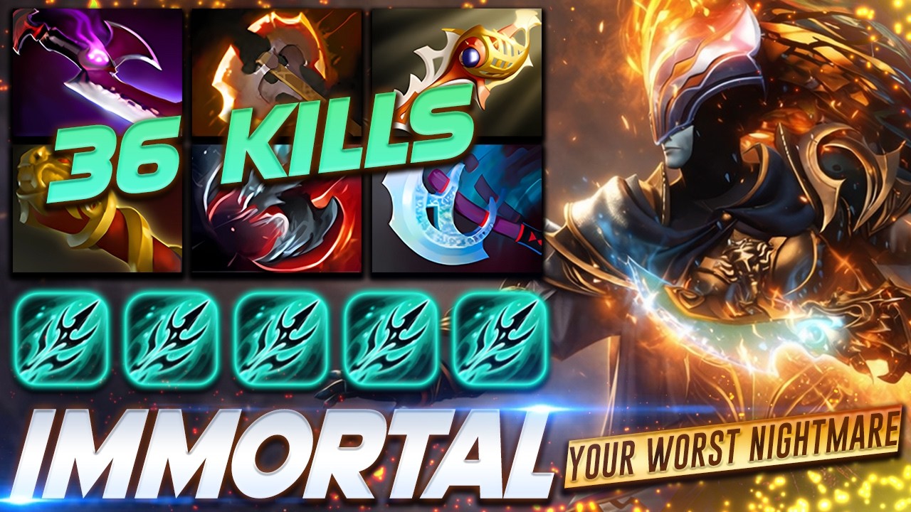 Phantom Assassin 36 KILLS No Mercy - Dota 2 Pro Gameplay [Watch & Learn]