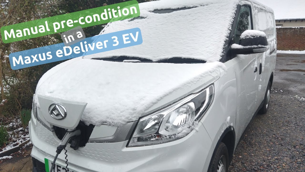 Is manual pre-conditioning possible in a Maxus eDeliver 3 electric van?