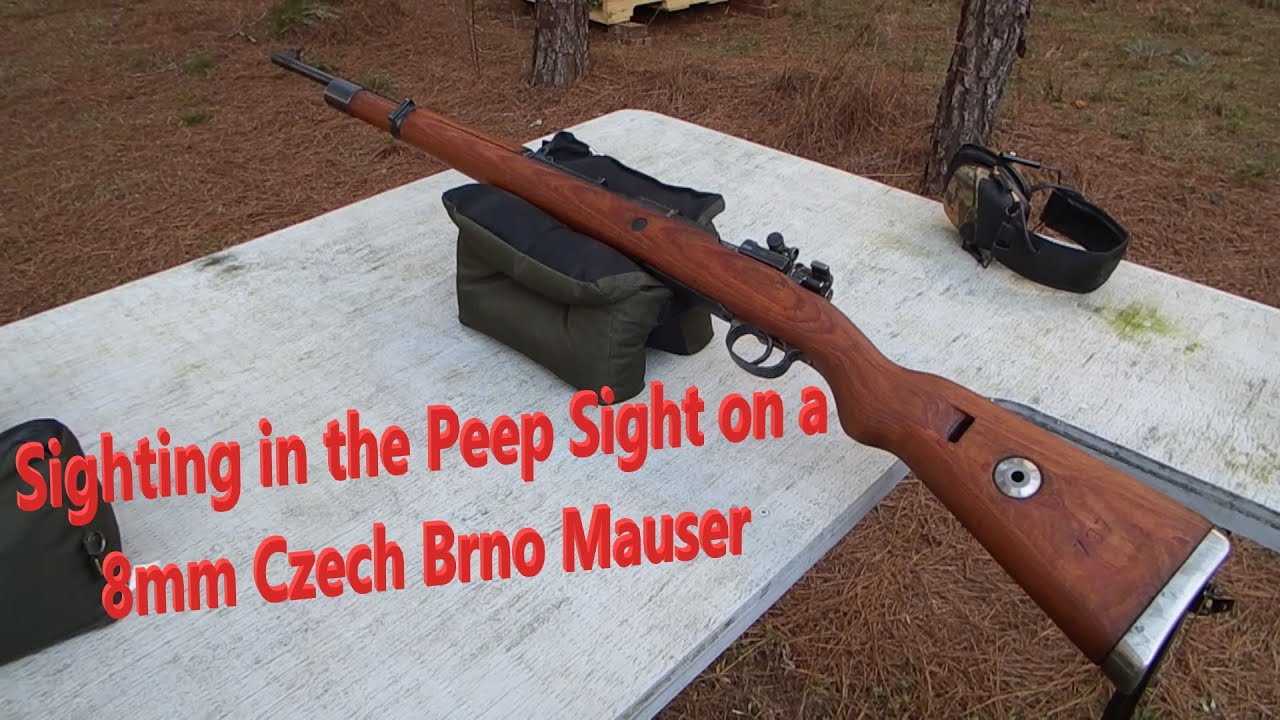 8mm Mauser sighting in the peep sight