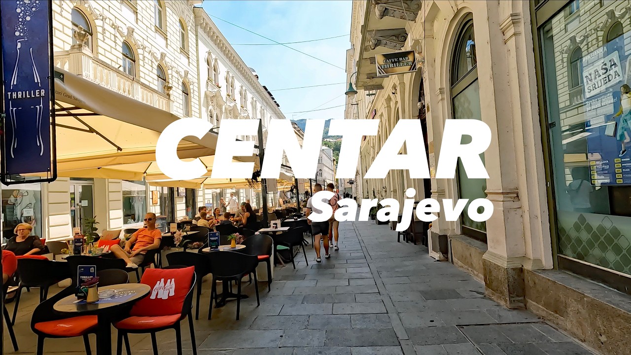 Šetnja kroz grad Sarajevo ☀️ A walk through the city of Sarajevo, Bosnia (4K)