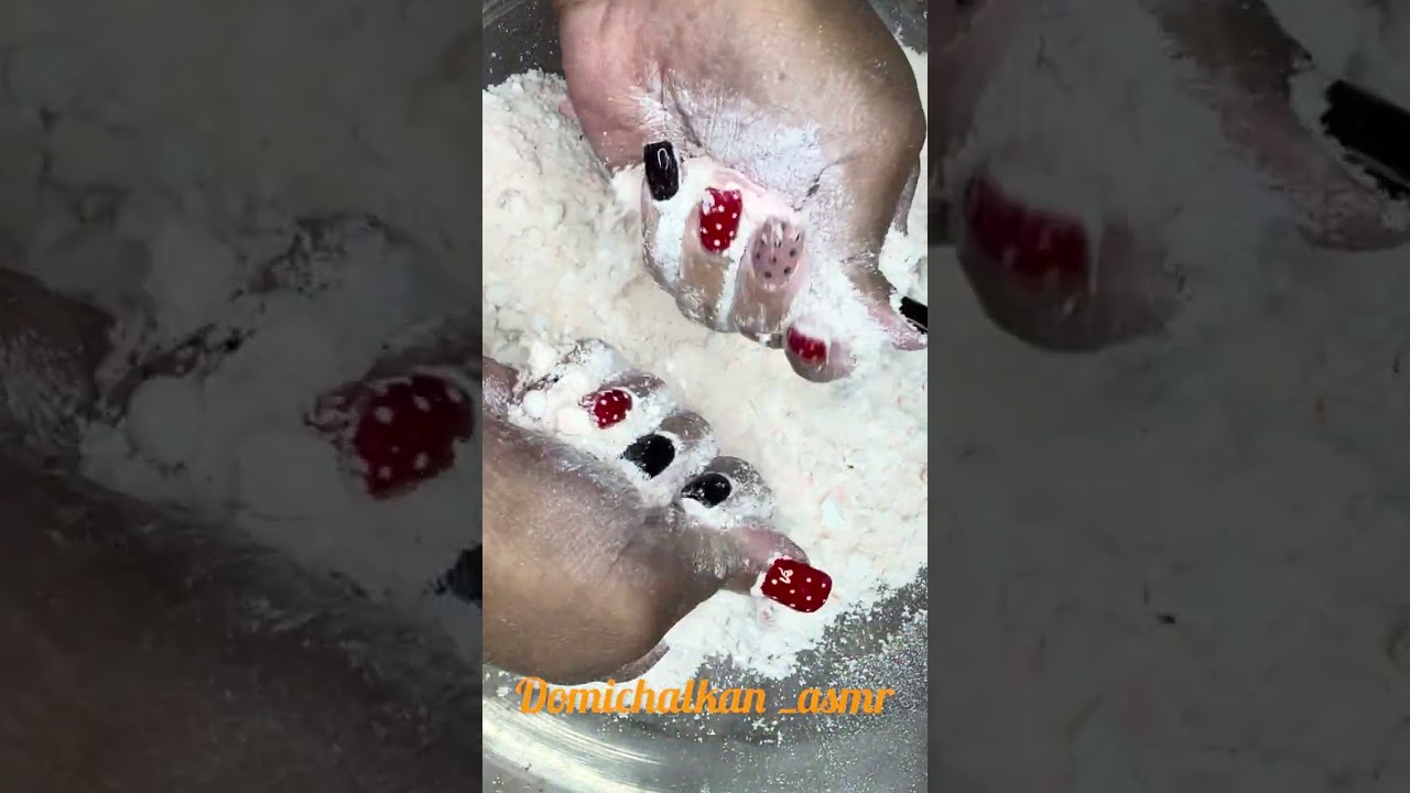 Orange crush and fresh chalk #oddlysatisfying #asmr 