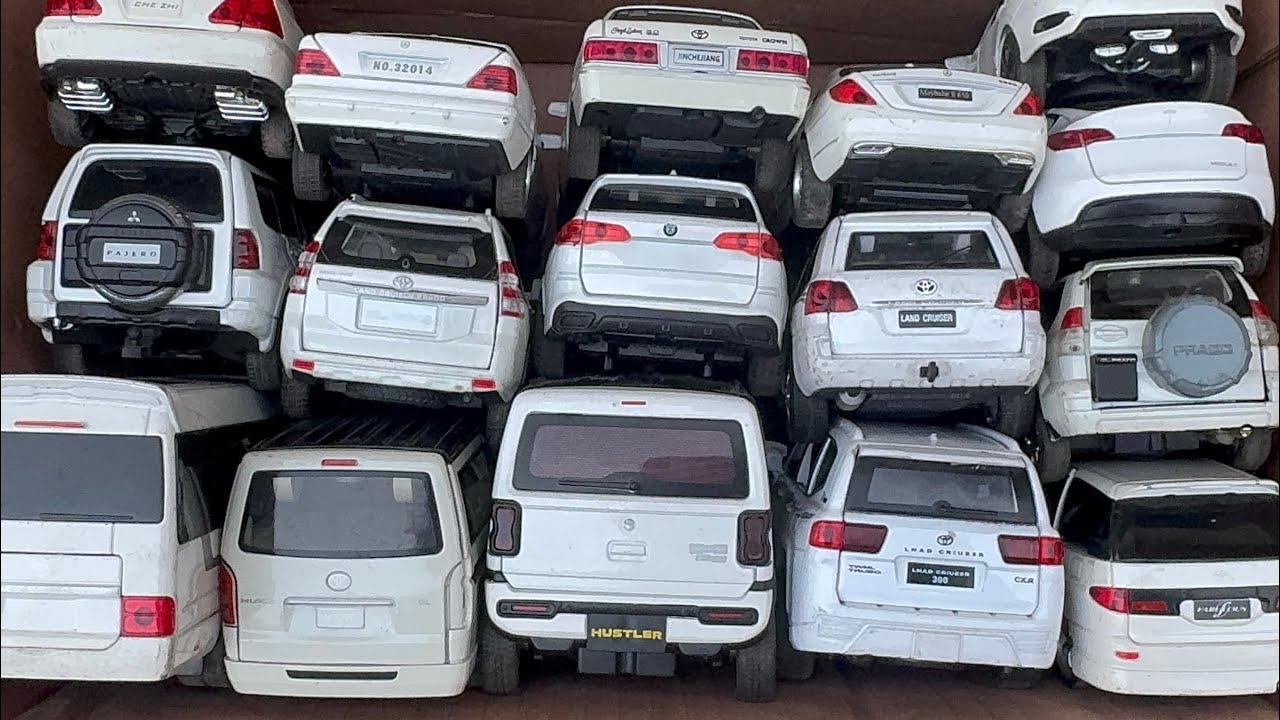 Vamos a recoger una caja de coches de fundición a presión,BMW,Mercedes,Bus,Toyota,Honda,Volkswagen