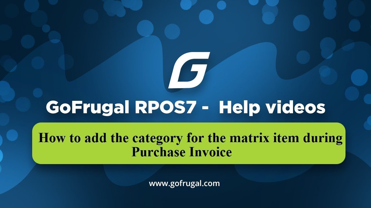 How to add the category for the matrix item during purchase