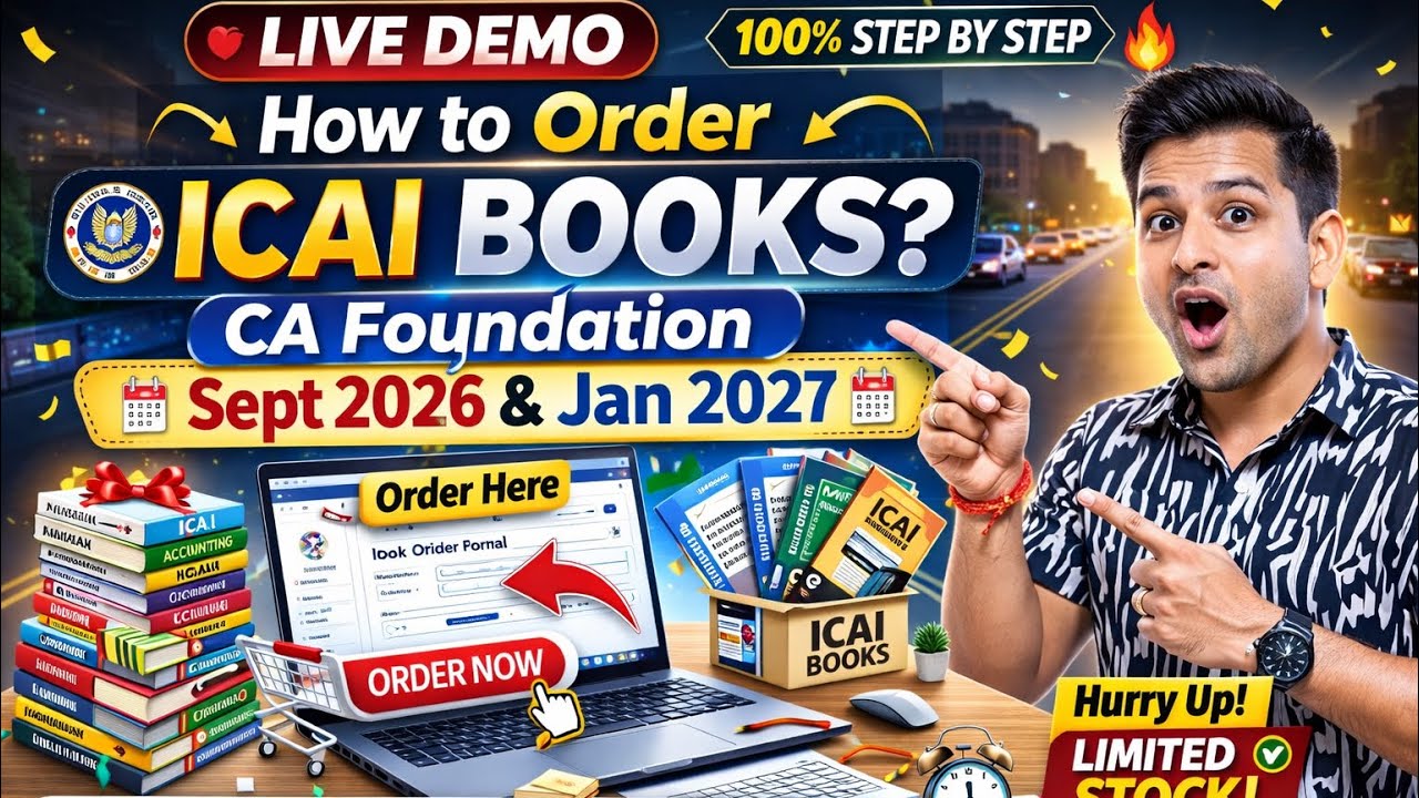 Live Demo :- How to Order CA Foundation Books | How to order ICAI books | CA Foundation New Books