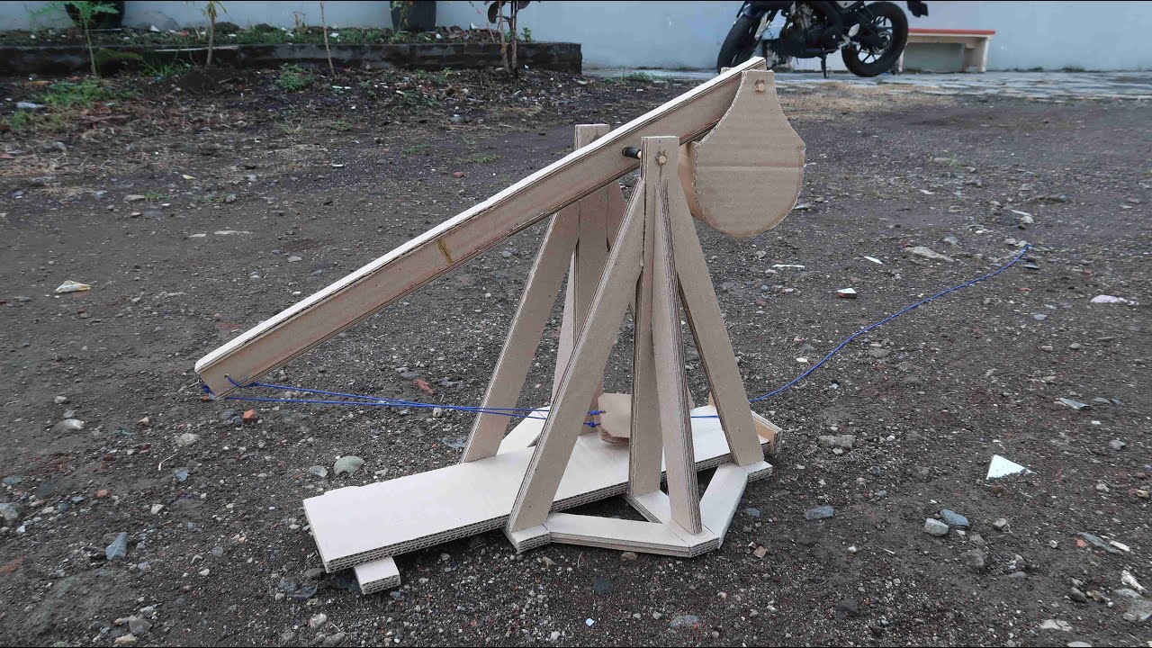 How to make a trebuchet using cardboard