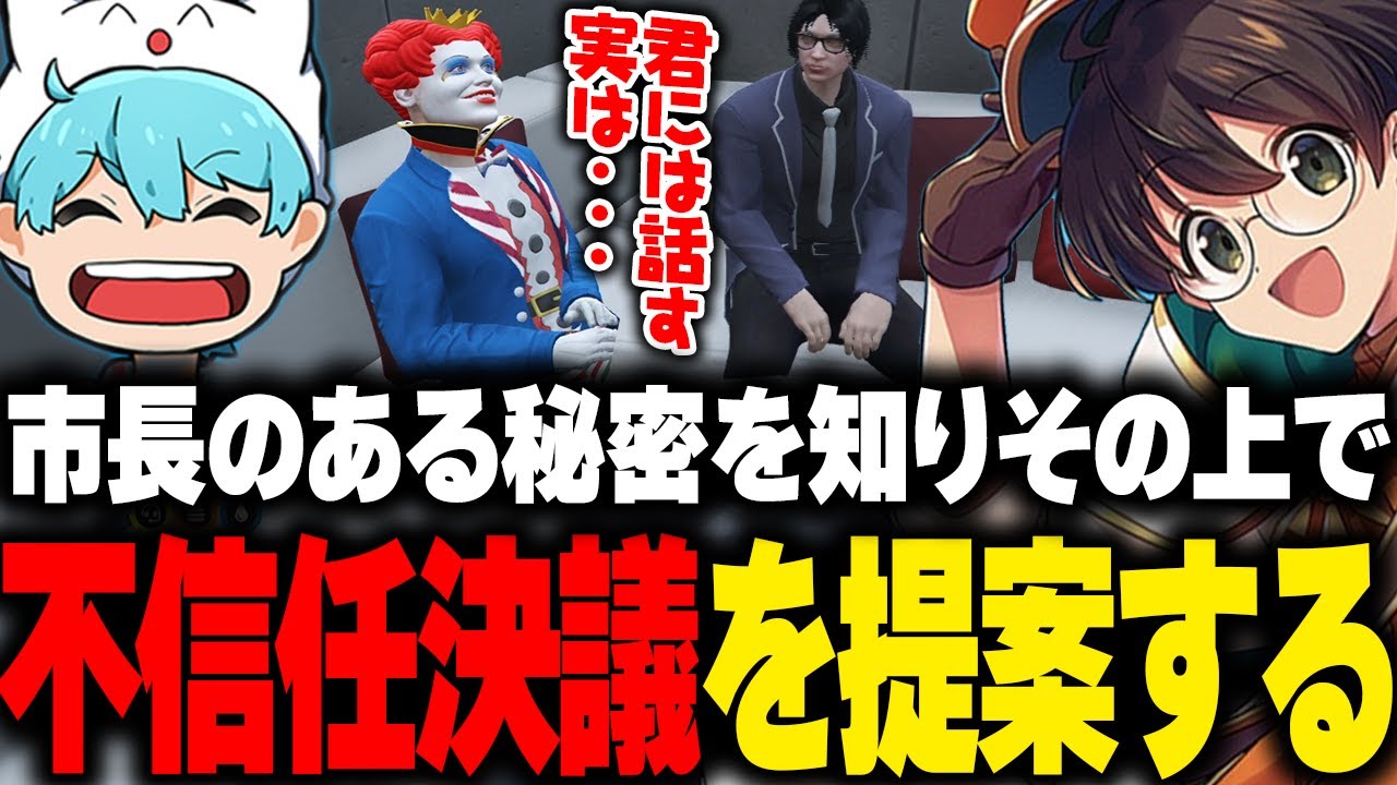 市長のある秘密を知り、警察体制の見直しや街の未来の為に不信任決議を提案するマクドナルド【ライト GBC ストグラ 切り抜き】