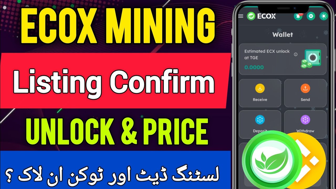 Ecox Network Listing Date Confirm || Ecox Network Mining App Unlock & Price Ecox Update