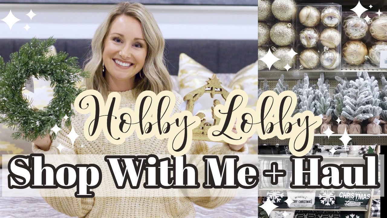🎄HUGE HOBBY LOBBY CHRISTMAS SHOP WITH ME 2021| CHRISTMAS DECOR HAUL + DECORATING IDEAS 2021