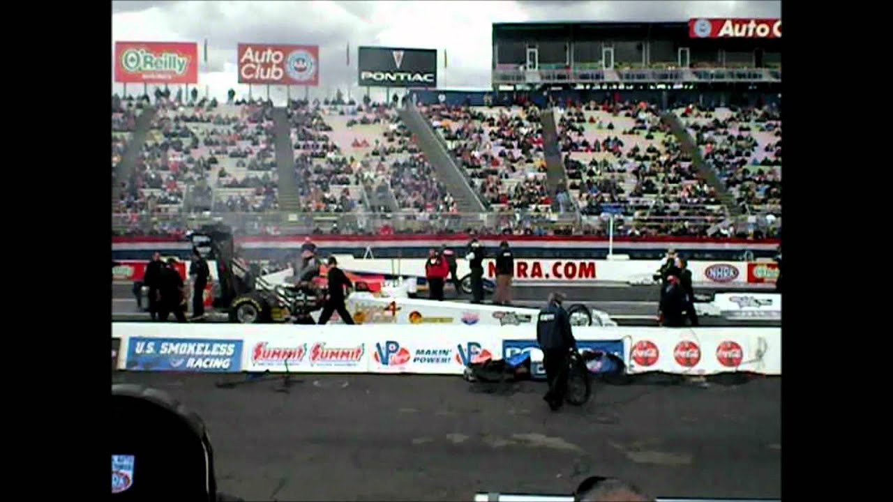 Rukse Top Fuel Dragster Starting Line and Burnout