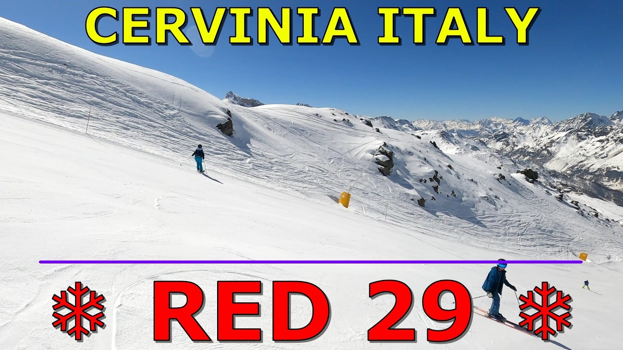 🇮🇹 Cervinia Italy Ski 🎿 Red 29 with Kids | GoPro 4K POV | Sunny Day Cervino Alps April 2025