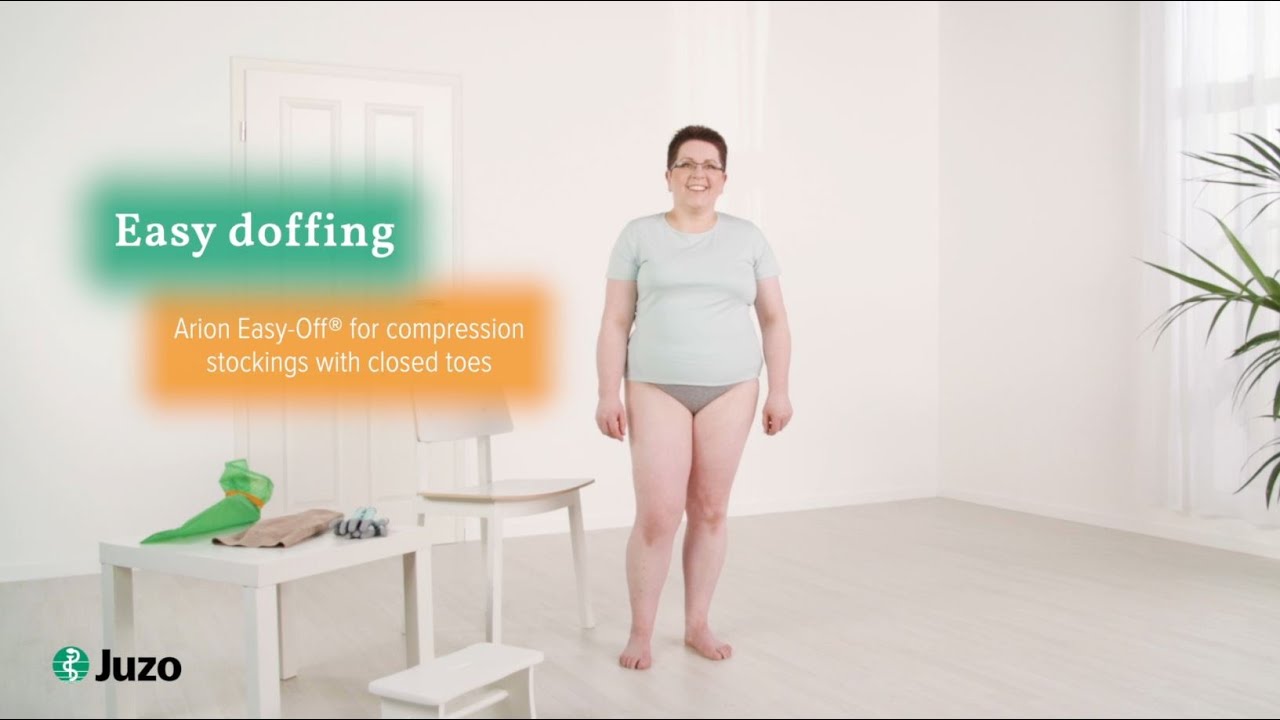 Donning of compression stockings with closed toes – Arion Easy-Off (EN)