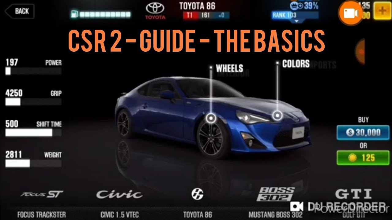 CSR2 - Beginner's Guide - Introduction to the game