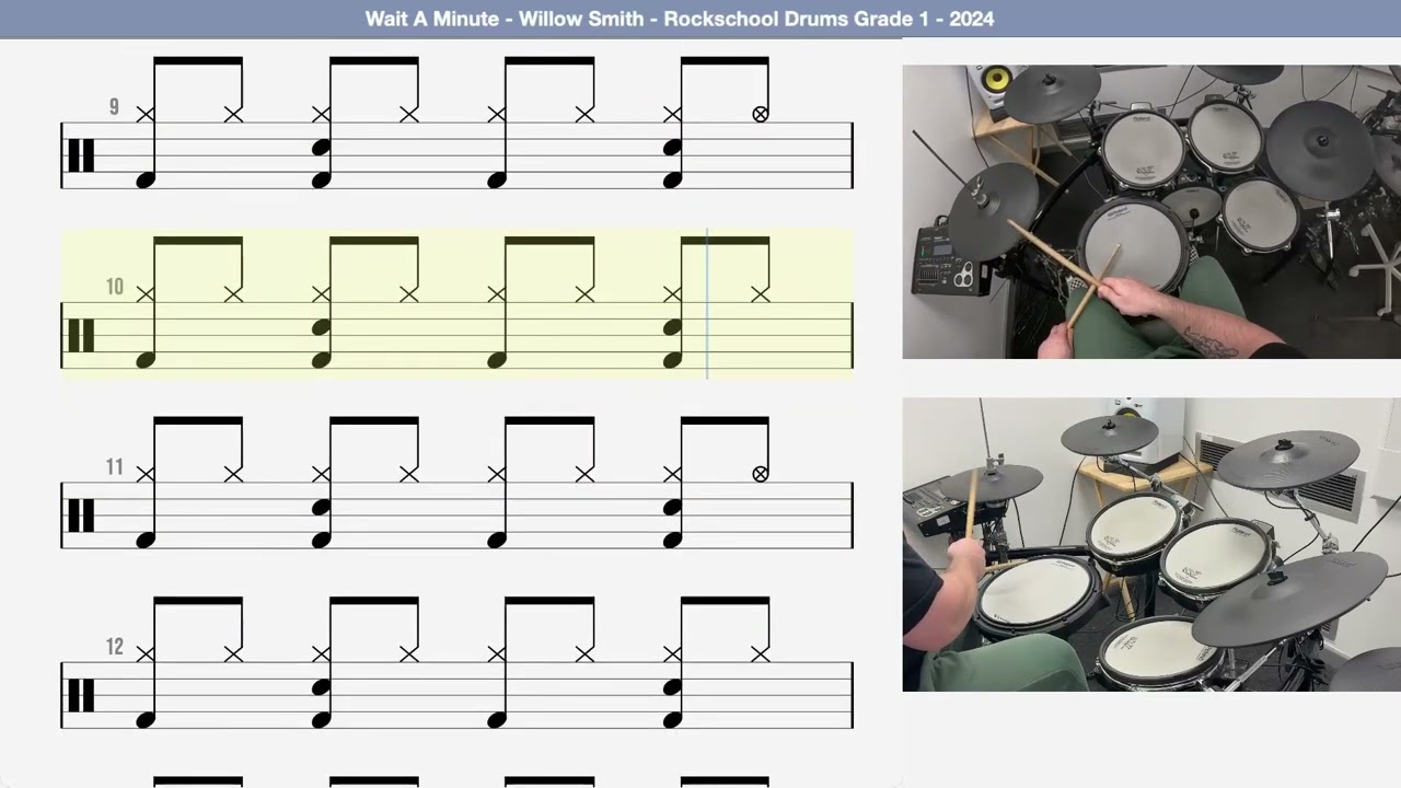 🥁 Wait A Minute   Willow Smith   Rockschool Drums Grade 1   2024