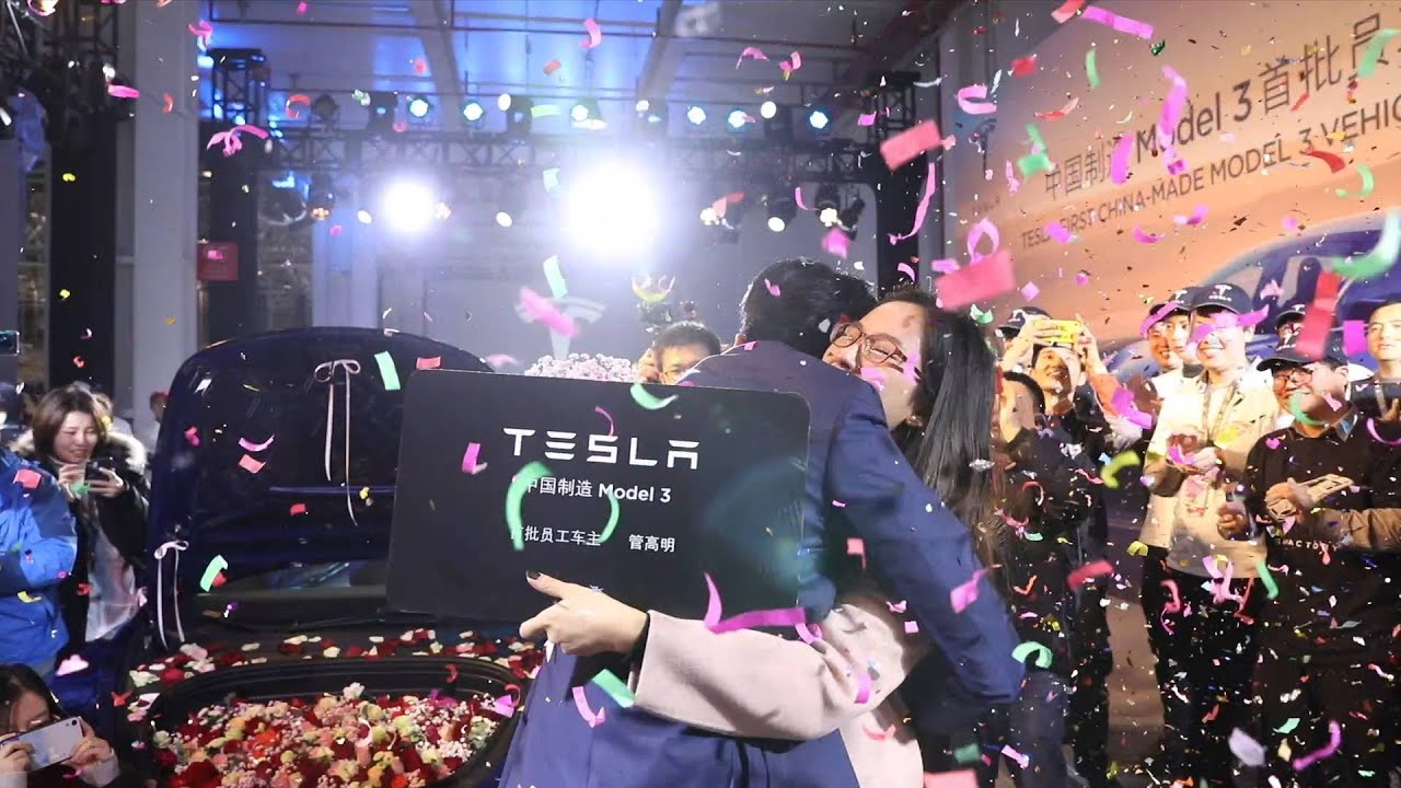 Proposal scene shows on Tesla's delivery of China-made Model 3