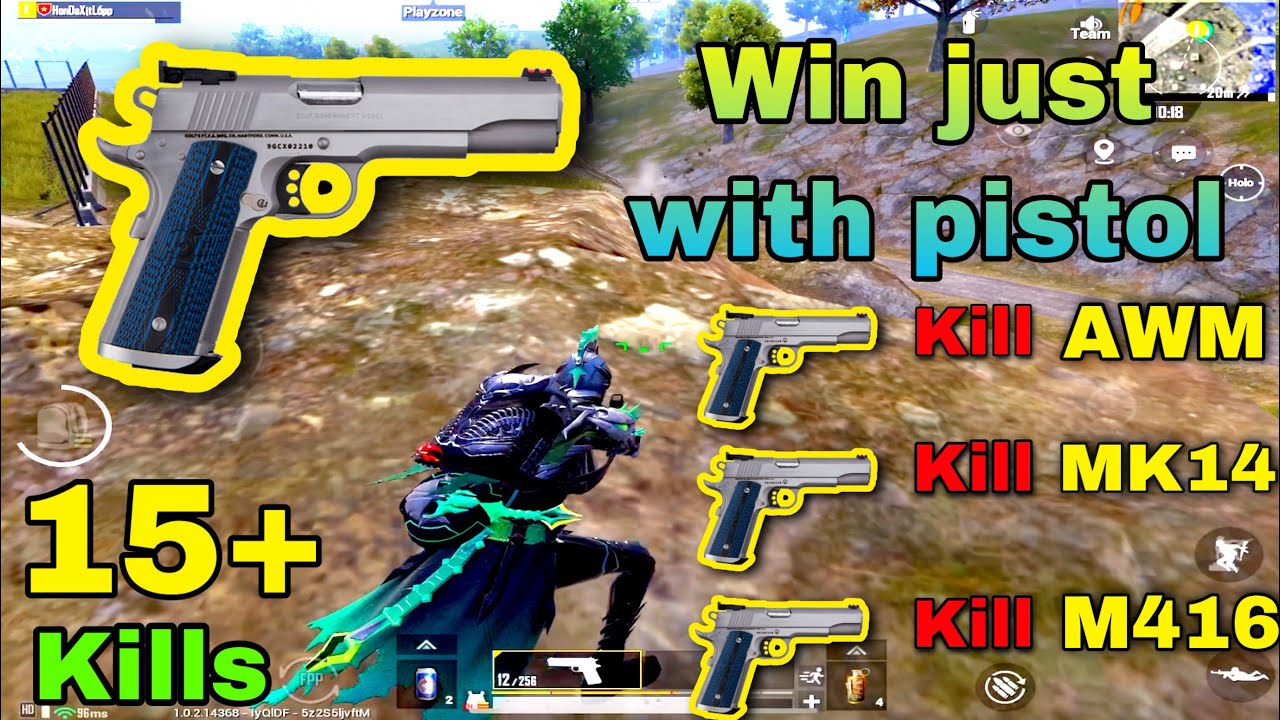Pistol Challenge - Use Pistol Only Kill Awm, Mk14 and M416 Users | Pubg Mobile