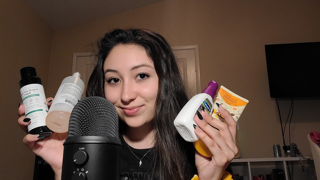 ASMR doing your daytime☀️ skincare routine fast