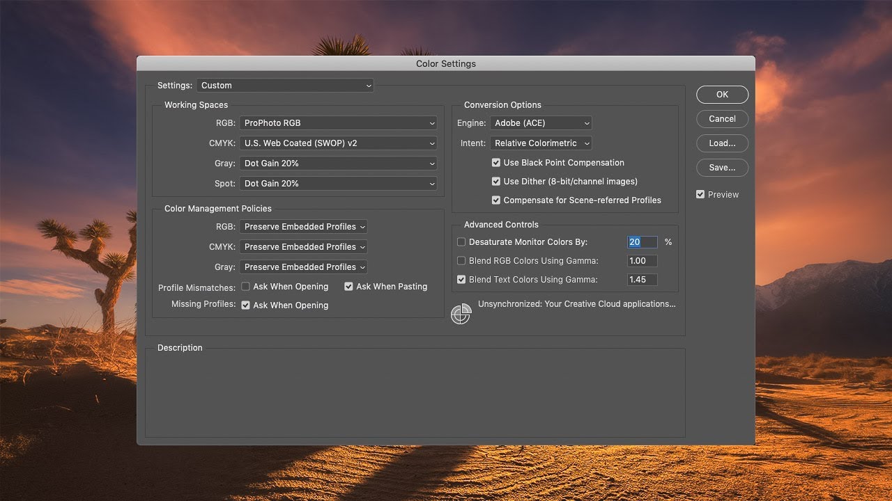 How to Optimize PS Color Settings