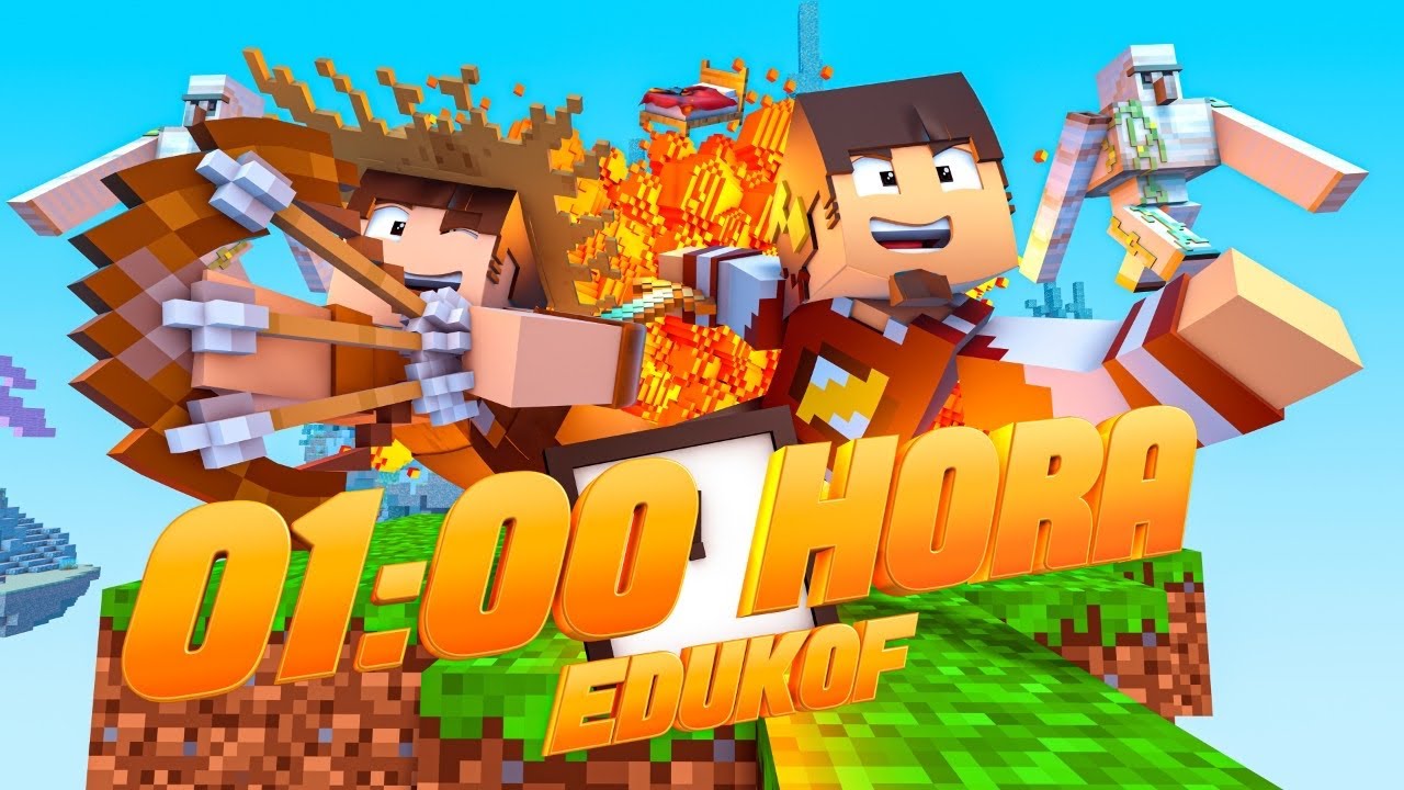Minecraft: MAIS 1 HORA DE BED WARS  ‹ EduKof ›