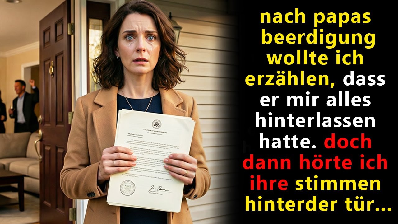 Nach Papas Beerdigung hörte ich meinen Mann: „Sie hat niemanden mehr.