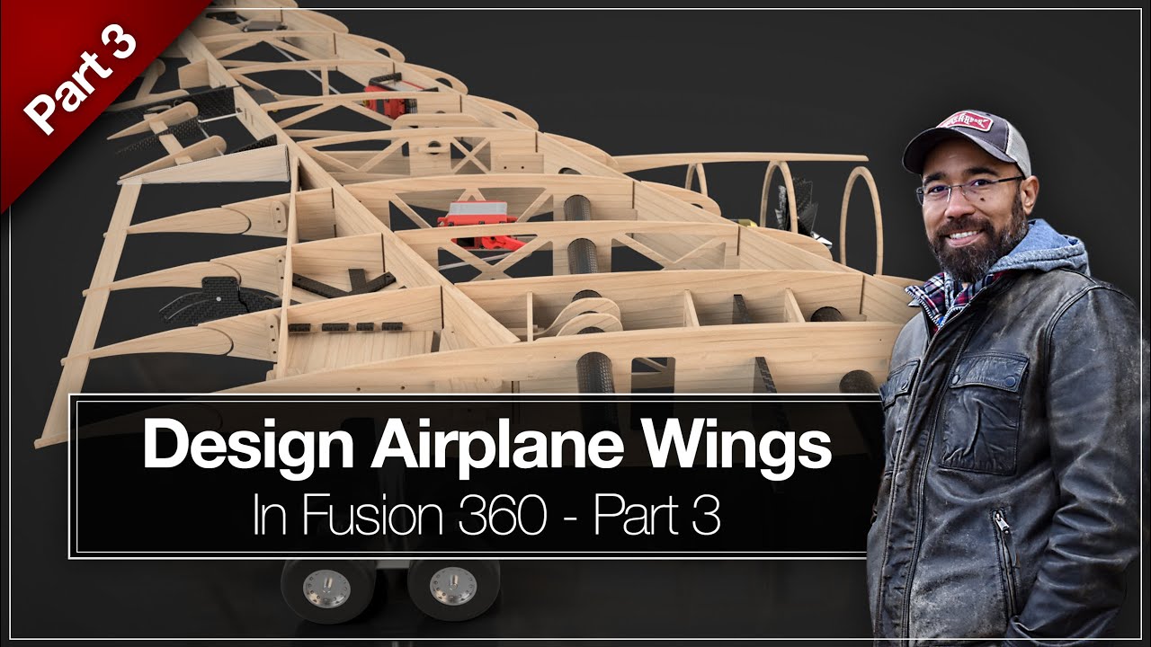 Part 3 | Design Airplane Wings in Fusion 360 - Joints, Spar Caps & Wing Mount [Episode 4]