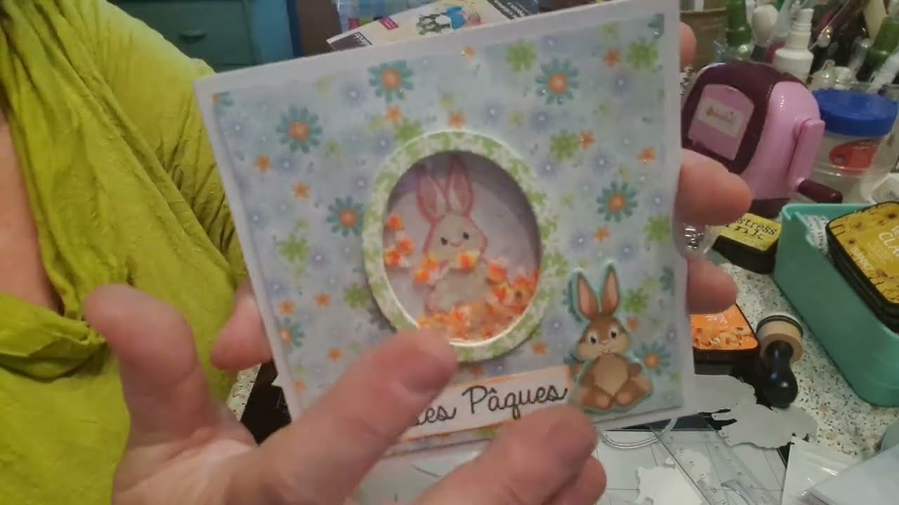 TUTO CARTE SHAKER PÂQUES pour débutants