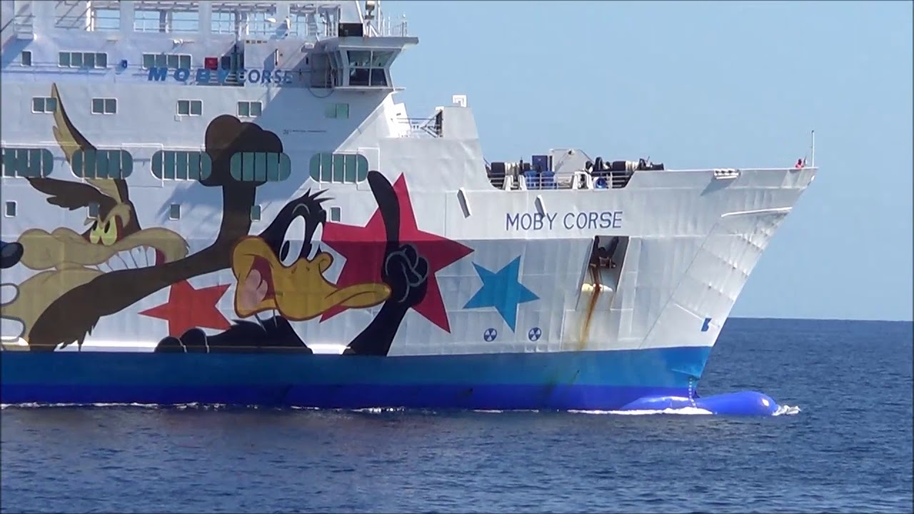 Moby Lines - Moby Corse (looney tunes) отправляется из Бастии