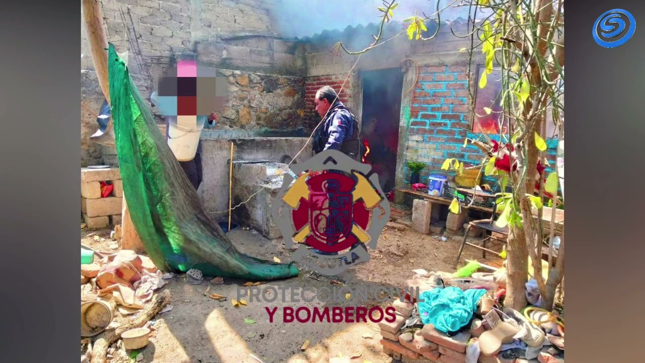 SE INCENDIÓ UNA VIVIENDA EN COLONIA DE JOJUTLA; LA FAMILIA LO PERDIÒ TODO