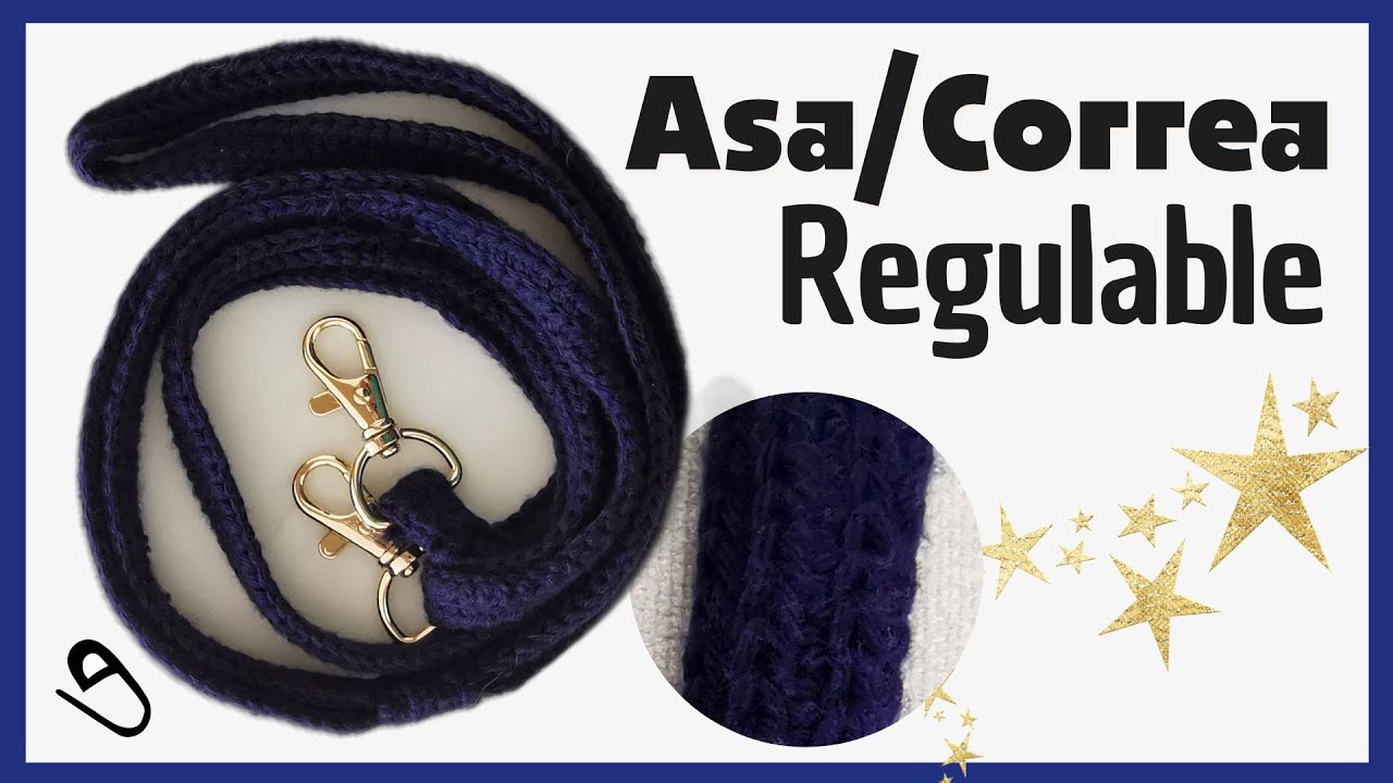 En 10 minutos sin hebillas teje un asa delgada regulable  | Asa regulable   | correa crochet