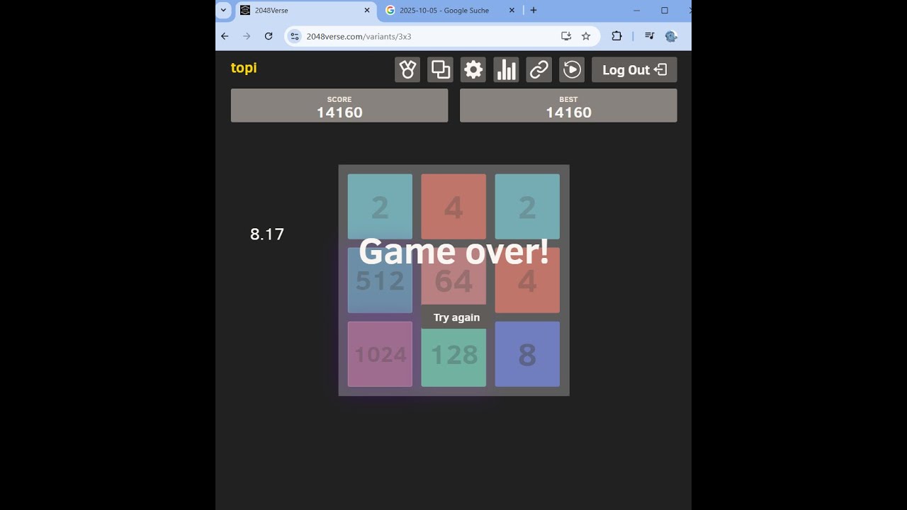 2048 3x3 former wr full game