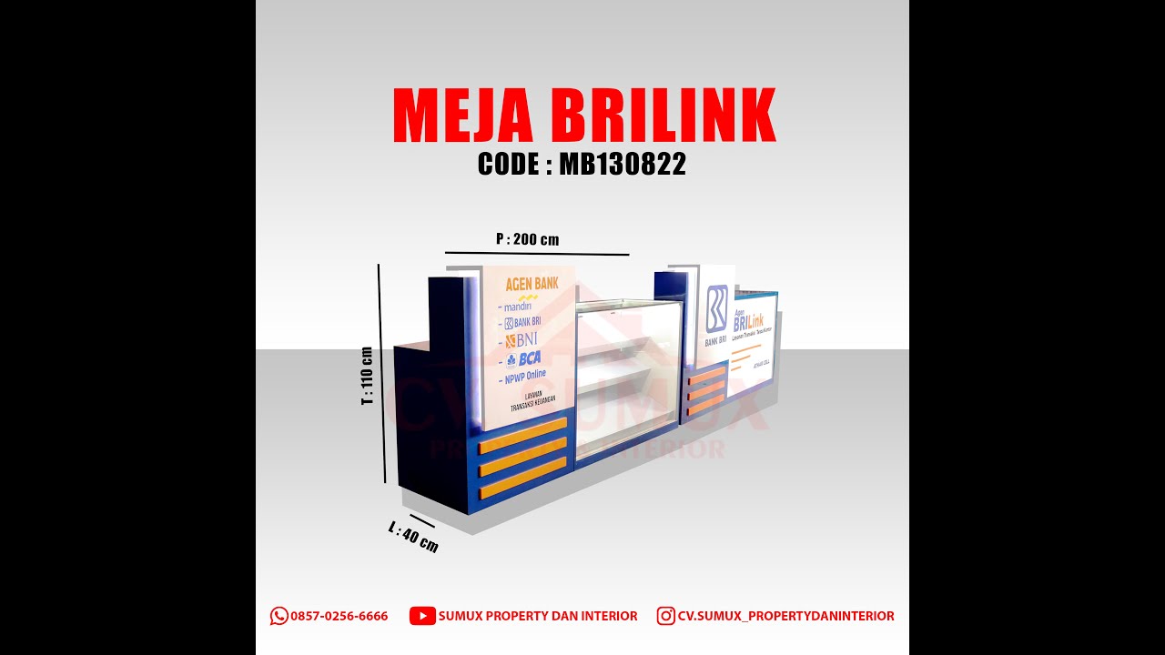 MEJA BRILINK !!! 2 BRILINK YANG SATU BERBENTUK ETALASE YANG SATU BERBENTUK MEJA