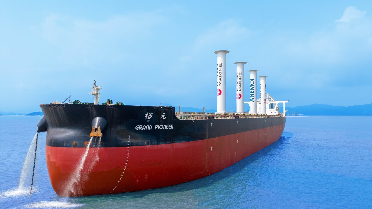 Anemoi Rotor Sails installed on U-Ming’s Grand Pioneer VLOC