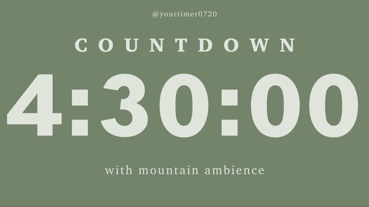 Green Nature Sound | 4 Hour 30 Min | 270 Minutes Timer with Nature Background Noise
