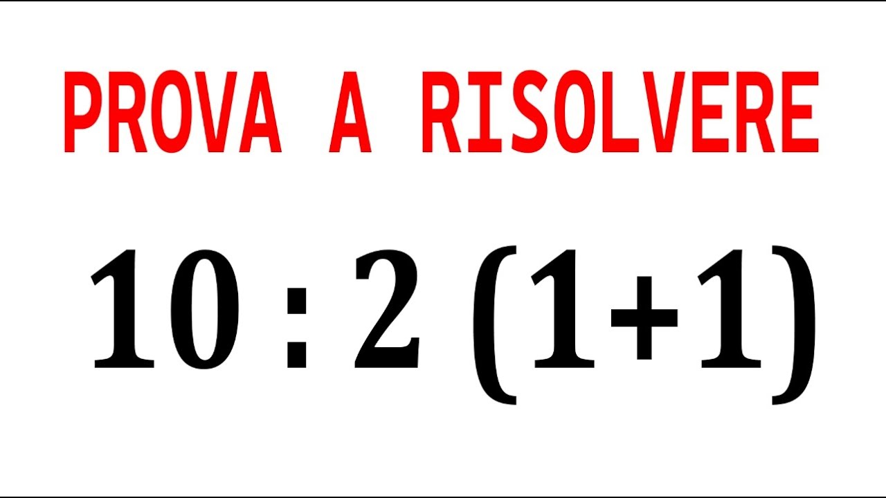Prova a risolvere l'equazione 